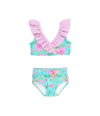 Rufflebutts Rufflebutts Orchid Oasis Seersucker Ruffle Bikini