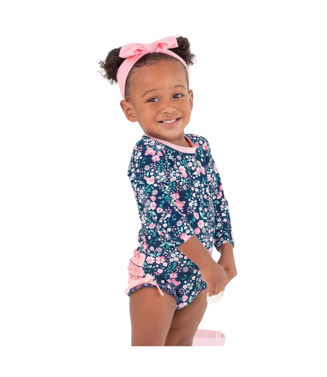 Rufflebutts Moonlit Meadow One Piece Rash Guard