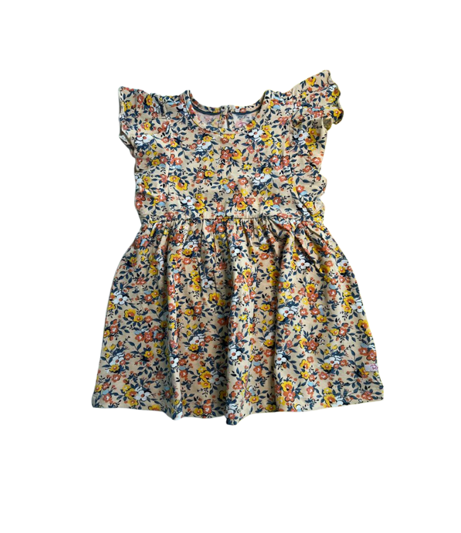 Rufflebutts Rufflebutts Summer Blooms Butterfly Sleeve Dress