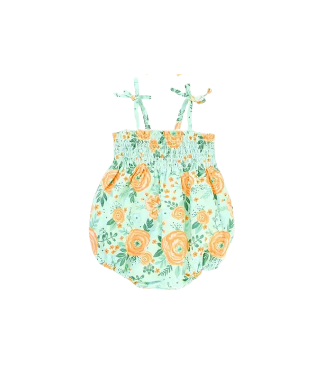 Rufflebutts Rufflebutts Cottage Flowers Smocked Bubble Romper