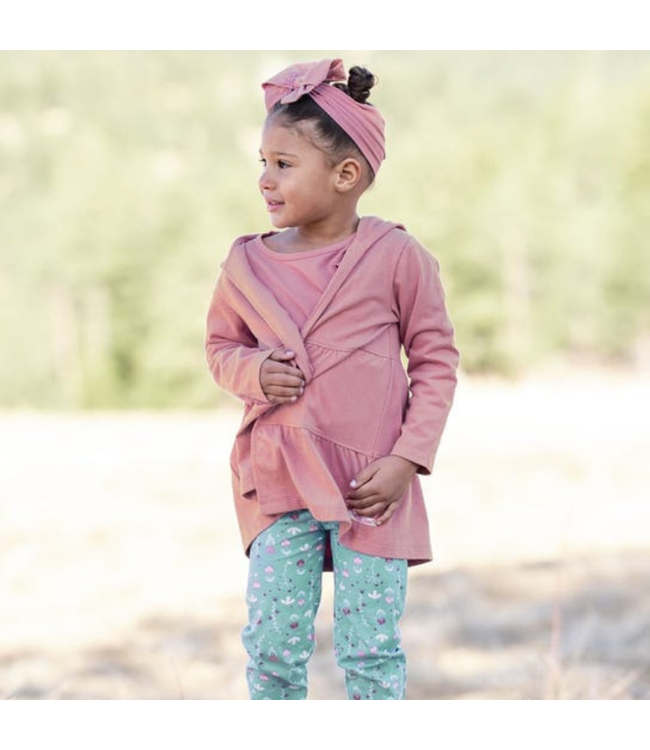 Rufflebutts Tiered Lightweight Hooded Cardigan