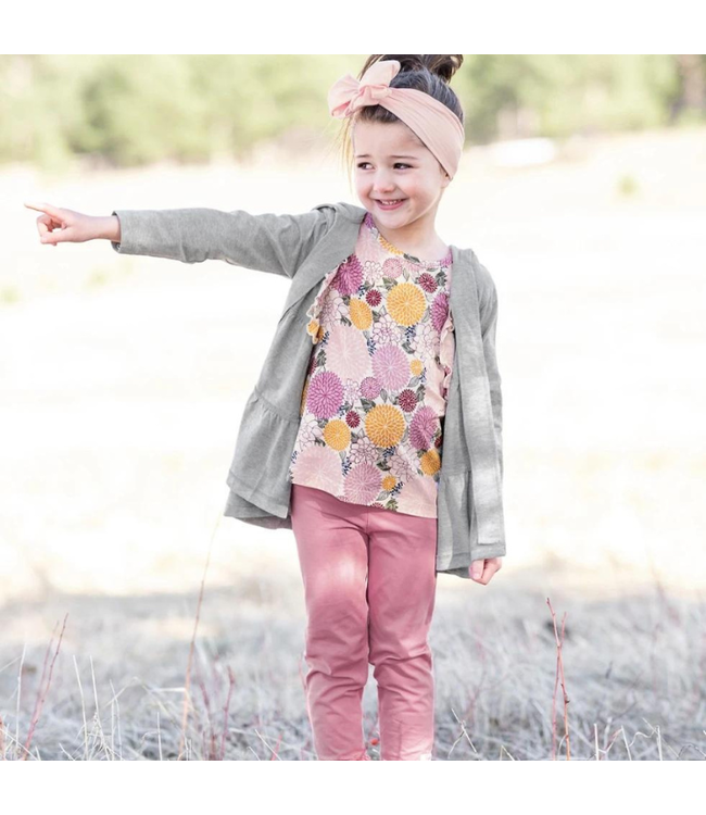 Rufflebutts Tiered Lightweight Hooded Cardigan