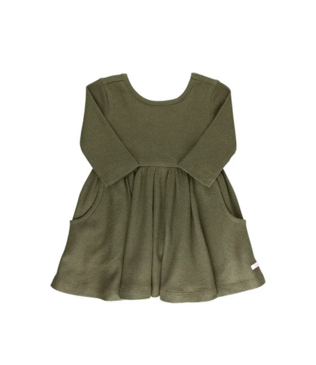 Rufflebutts Waffle Knit Twirl Dress