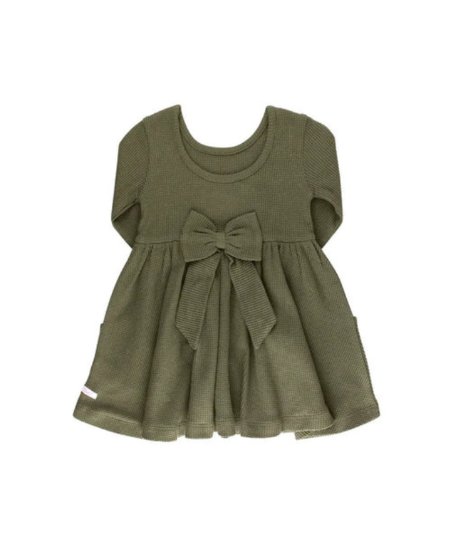Rufflebutts Waffle Knit Twirl Dress
