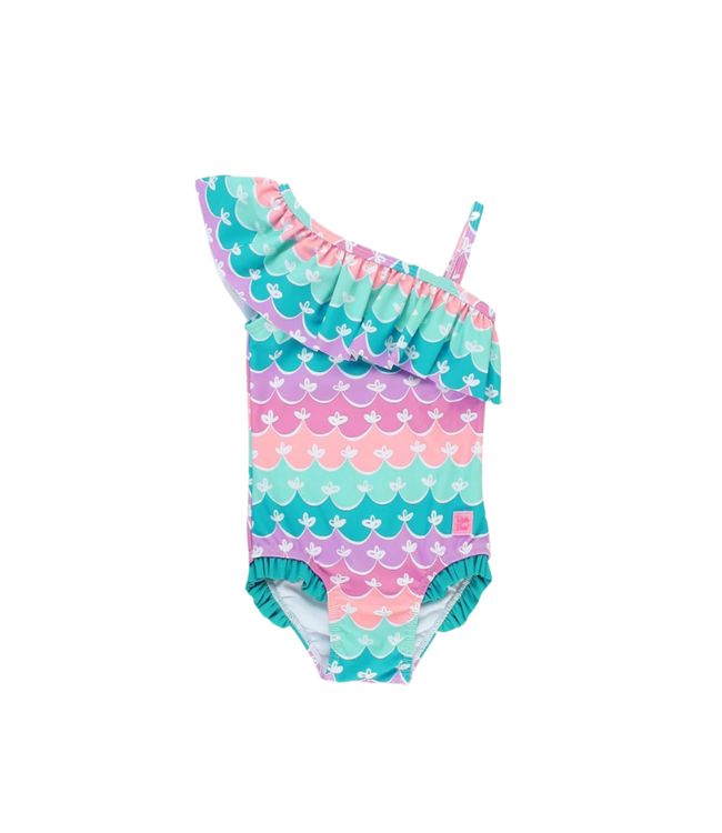 Rufflebutts Mermaid One Shoulder Ruffle One Piece