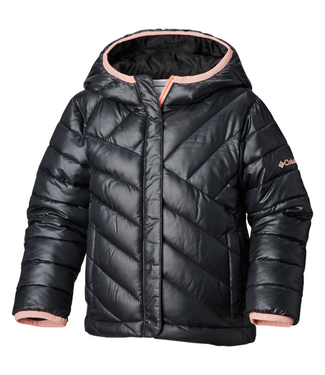 Columbia YTH Powder Lite Puffer Tiki Pink Black