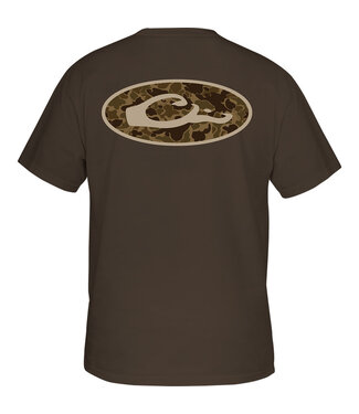 Drake Drake Old School Oval SS Tee Desert Palm Heather