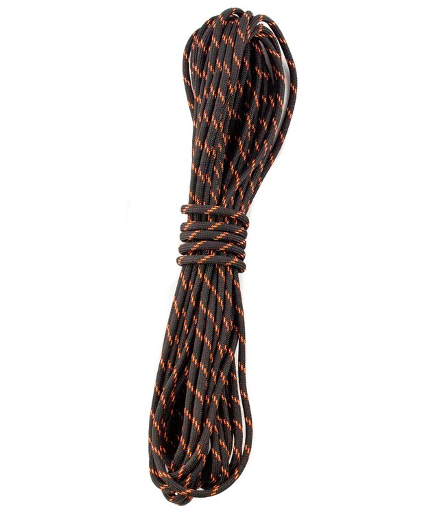 YakAttack YakAttack 550 Paracord with Reflective Tracer, 35 ft, Black/Orange