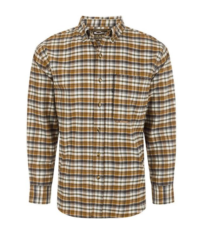 Drake Drake Autumn Brushed Twill Shirt Trad Plaid LS Button Down