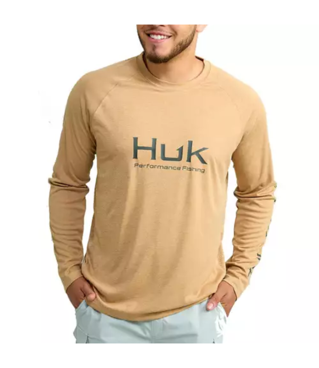 Huk Huk Pursuit LS Heather Performance Shirt