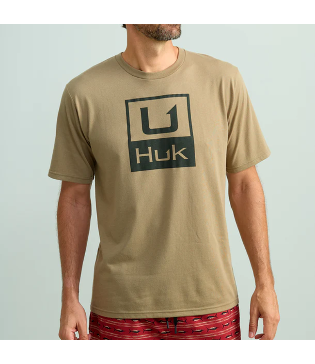 Huk Stacked Logo SS Tee
