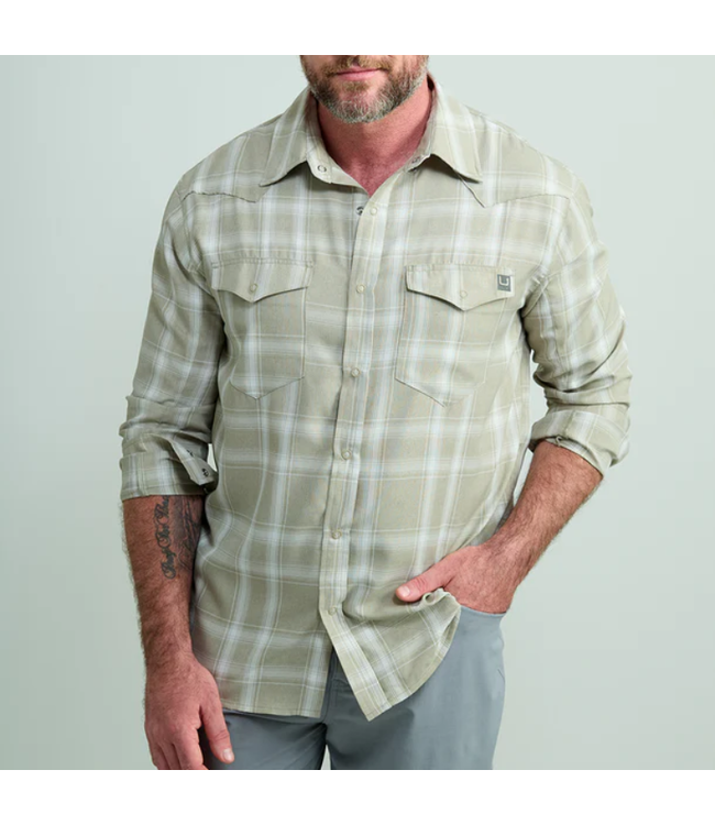 Huk Huk Diamond Back Current Plaid LS Button Down