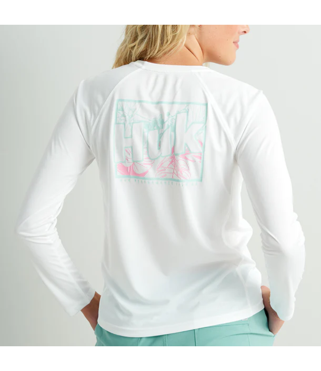 Huk Huk Tropic Pursuit Crew LS Performance Shirt