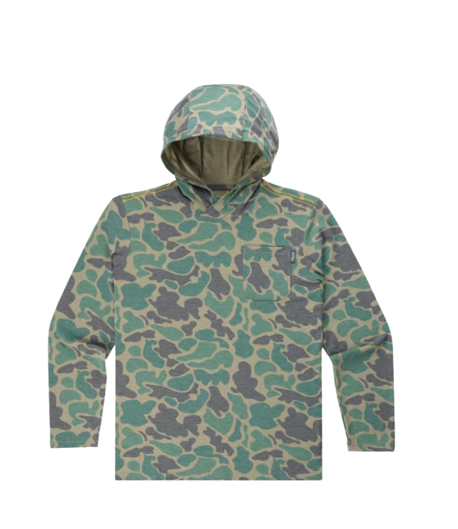 Marsh Wear YTH Buxton Hagood LS Hooded Performance Shirt