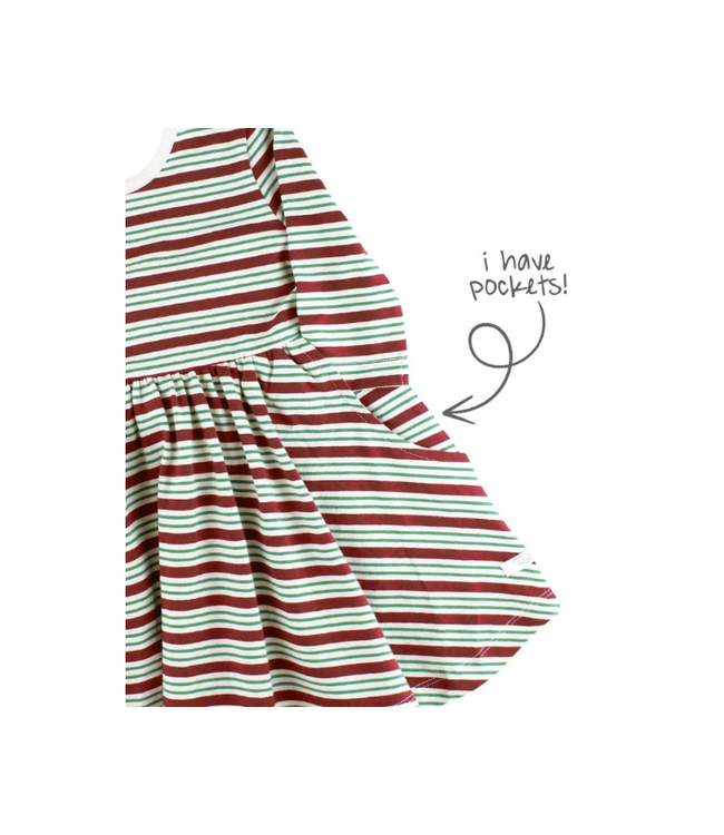 Rufflebutts Peppermint Stripe Twirl Dress