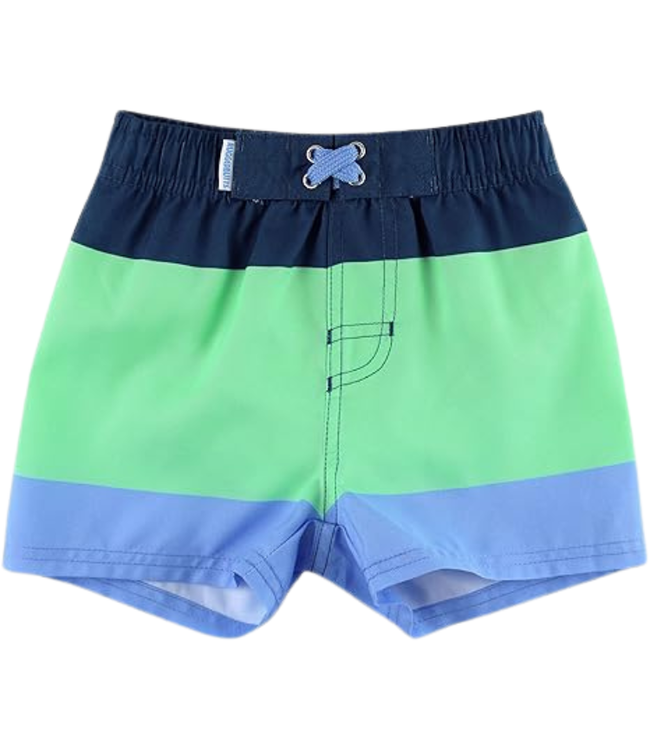 Ruggedbutts Ruggedbutts Mint & Blue Color Block Swim Trunks
