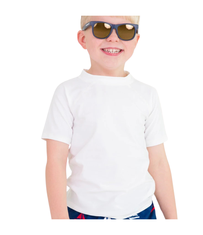 Ruggedbutts White Short Sleeve Rash Guard