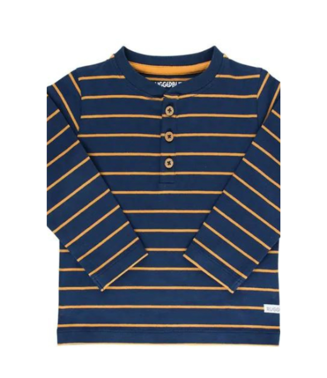 Ruggedbutts Stripe Henley LS Tee