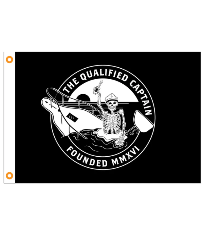 The Qualified Captain The Qualified Captain 12x18 Nautical Flag Skeleton Flag