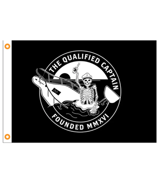 The Qualified Captain The Qualified Captain Nautical Skeleton Flag 2x3