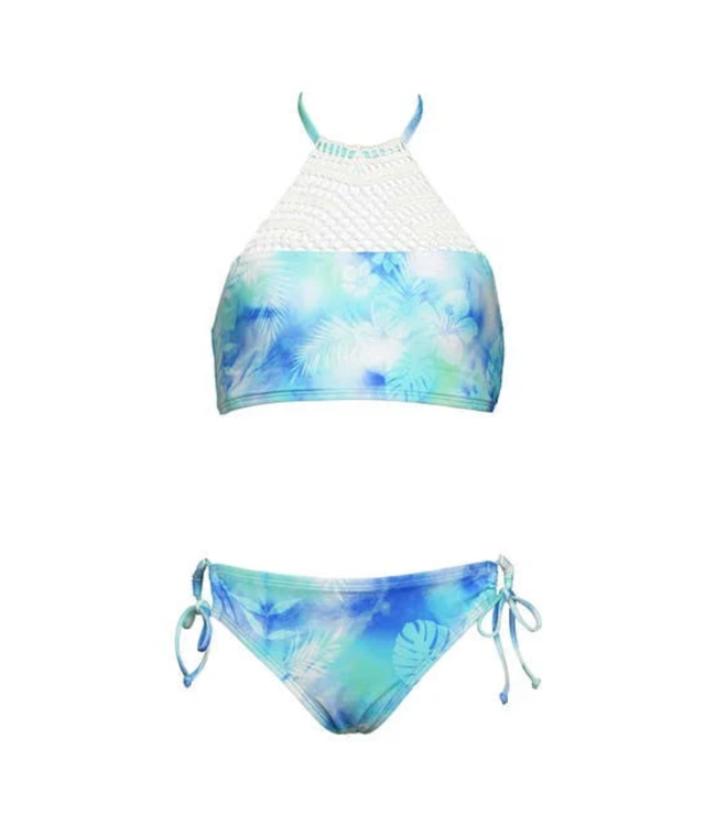 crochet high neck bikini
