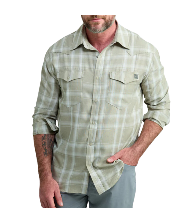 Huk Huk Diamond Back Current Plaid LS Button Down