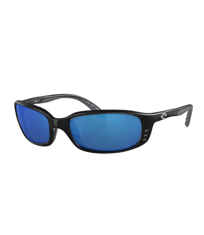 Costa Brine Matte Black Frame Blue Mirror 580P
