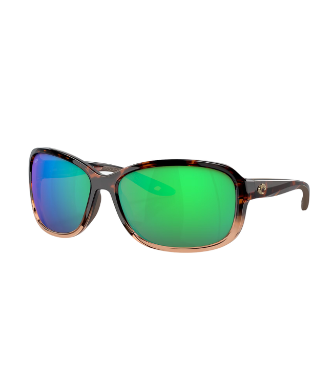 Costa Seadrift (Eyesize 58) Shiny Tortoise Fade Green Mirror 580P