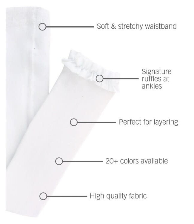 Rufflebutts Solid Footless Ruffle Tights