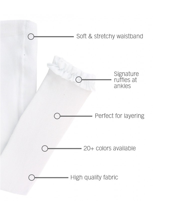 Rufflebutts Solid Footless Ruffle Tights