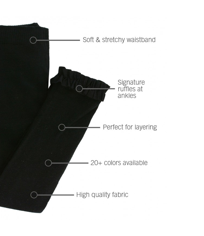 Rufflebutts Solid Footless Ruffle Tights