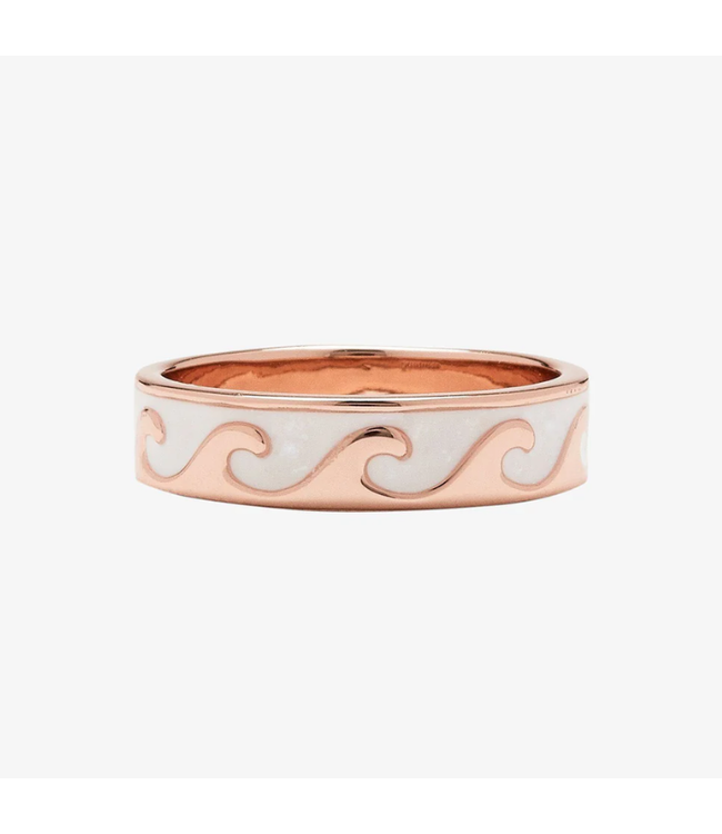 Puravida Reversible MOP Wave Ring