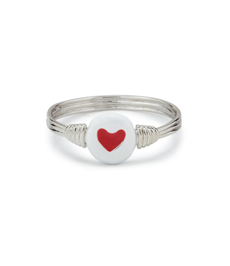 Puravida Puravida Wire Wrapped Enamel Heart Ring