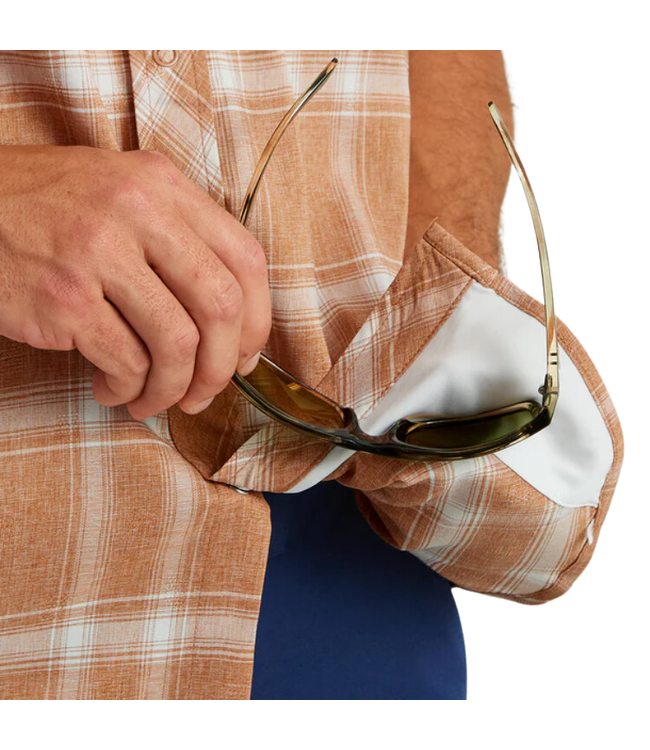 Huk Diamond Back Current Plaid SS Button Down