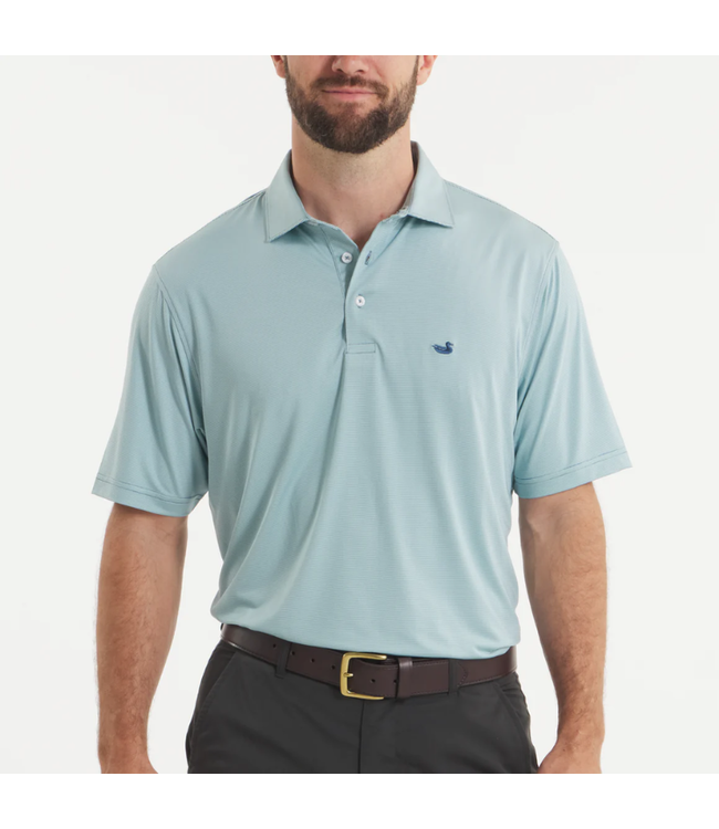 Southern Marsh Wellington Stripe Bermuda Performance Polo