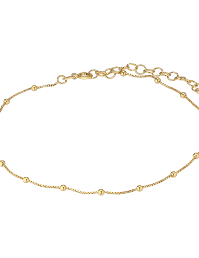 gold plated silver anklets