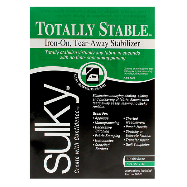 Sulky Paquet Sulky totally stable - noir - 50 x 91cm (20po x 36po)