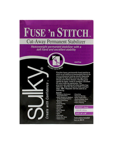 Sulky Paquet Sulky fuse 'n stitch - blanc - 61 x 91cm (24po x 36po)