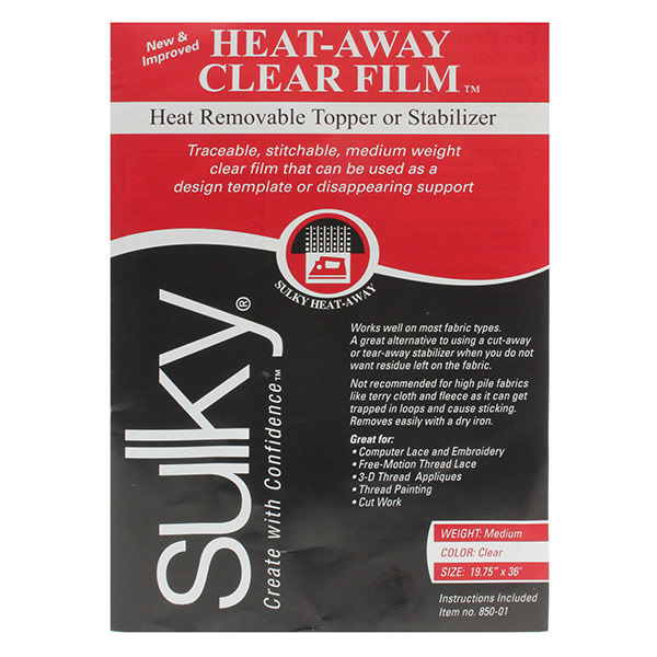 Sulky Sulky heat-away - clear - 50 x 91cm pkg (20″ x 36″)