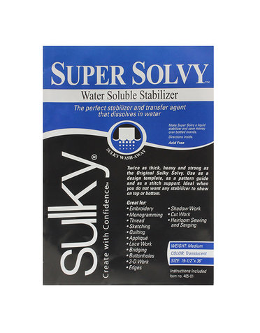 Sulky Paquet Sulky super solvy - blanc - 50 x 91cm (20po x 36po)