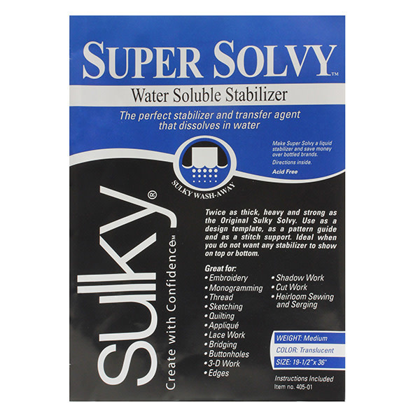 Sulky Paquet Sulky super solvy - blanc - 50 x 91cm (20po x 36po)