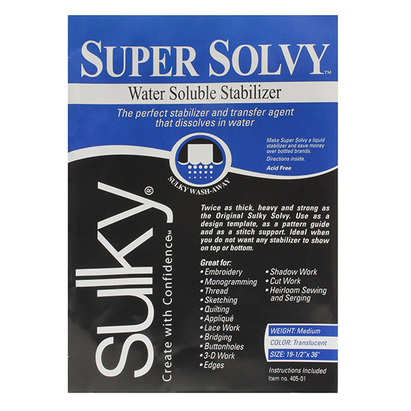 Sulky Sulky super solvy - white - 50 x 91cm pkg (20″ x 36″)