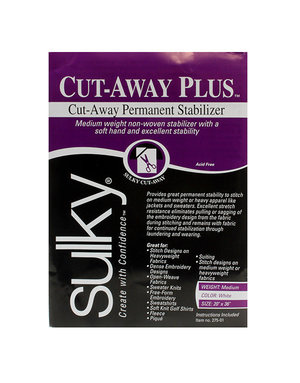 Sulky Sulky cut-away plus - white - 50 x 91cm pkg (20″ x 36″)