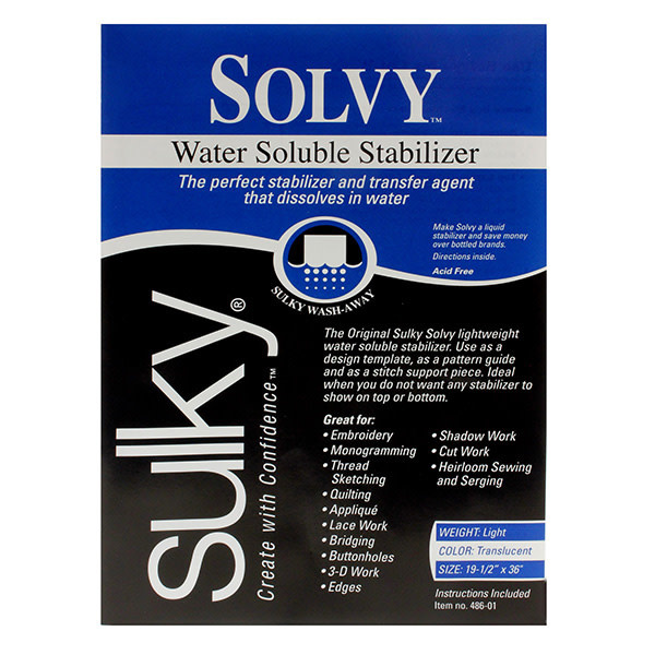 Sulky Paquet SULKY Solvy - blanc - 50 x 91cm (20″ x 36″)