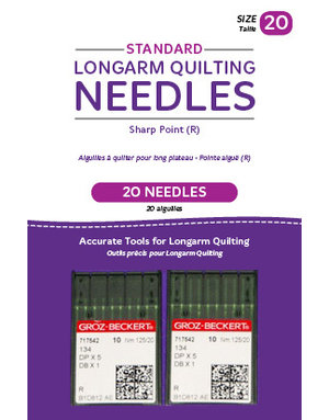 Groz - Beckert Standard longarm needles - Two packages of 10 (20/125-R, Sharp)
