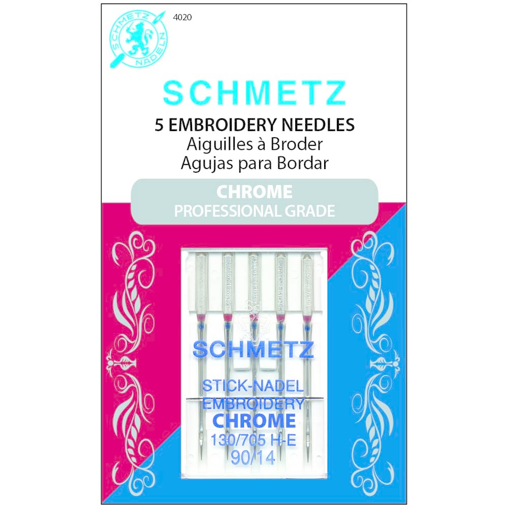 Schmetz Aiguilles Schmetz #4020 Chrome à Broder - 90/14 - 5 unités