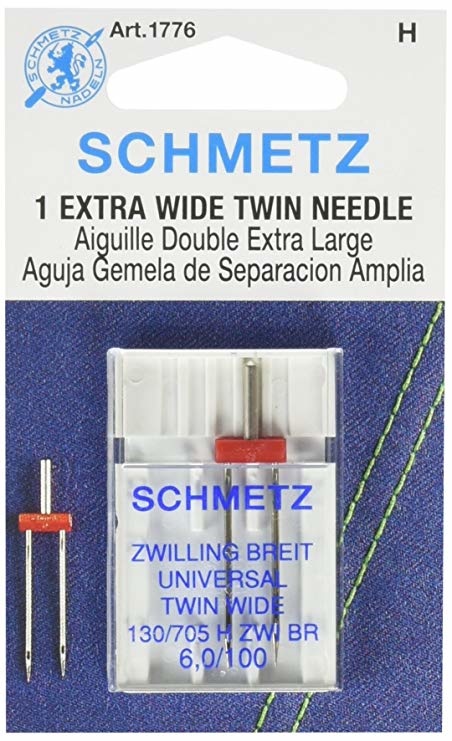 Schmetz Schmetz #1776 Extra large twin needle carded - 100/16 - 6.0mm - 1 count