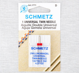Aiguilles Schmetz Double Universelle 100/16, 4 mm - Pénélope machines à  coudre