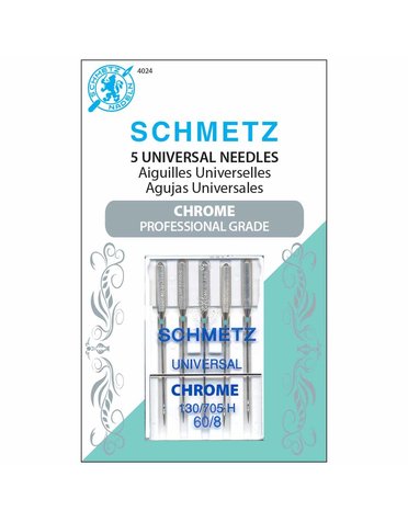 Schmetz Schmetz #4024 chrome Universal - 60/08 - 5 count