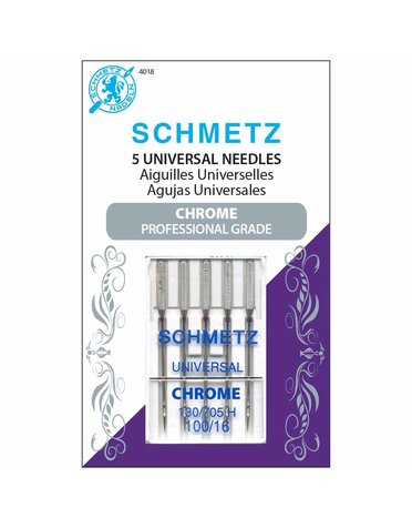 Schmetz Aiguilles Schmetz #4018 Chrome Universelles - 100/16 - 5 unités